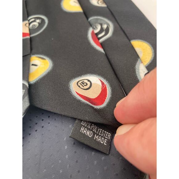 New Parquet 100% Polyester Billards Pool Balls Tie 57.5"L x4"W - Picture 8 of 8